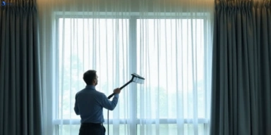 Commercial curtain steam cleaning service broadbeach-waters hotels offices