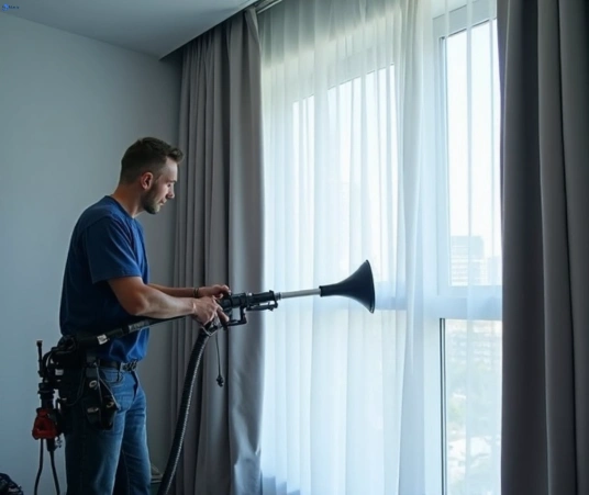 Professional curtain steam cleaning process equipment Matty Curtain Cleaning broadbeach-waters