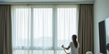 Delicate sheer drape cleaning broadbeach-waters Matty Curtain Cleaning