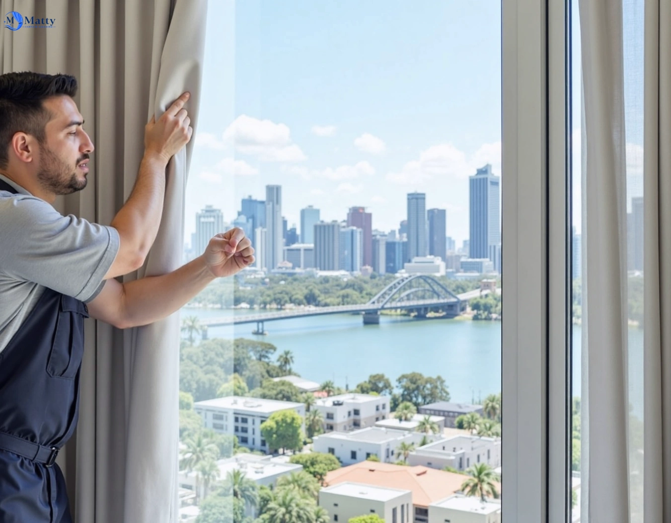 Professional curtain steam cleaning service broadbeach-waters QLD by Matty Curtain Cleaning