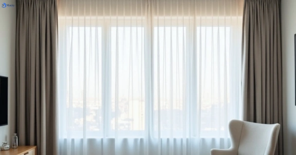 Freshly steam cleaned curtains in broadbeach-waters QLD