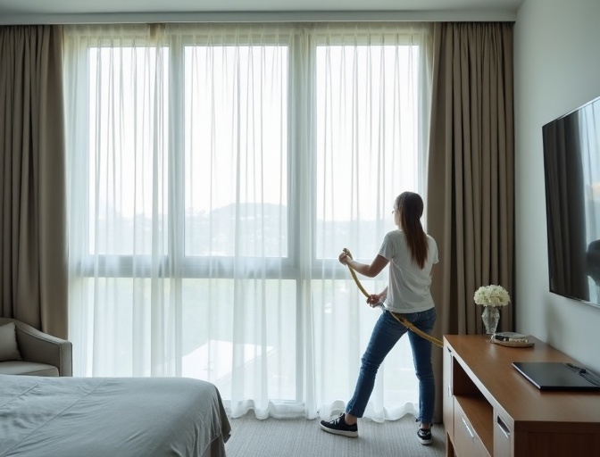 Broadbeach Waters Sheer Curtain Cleaning